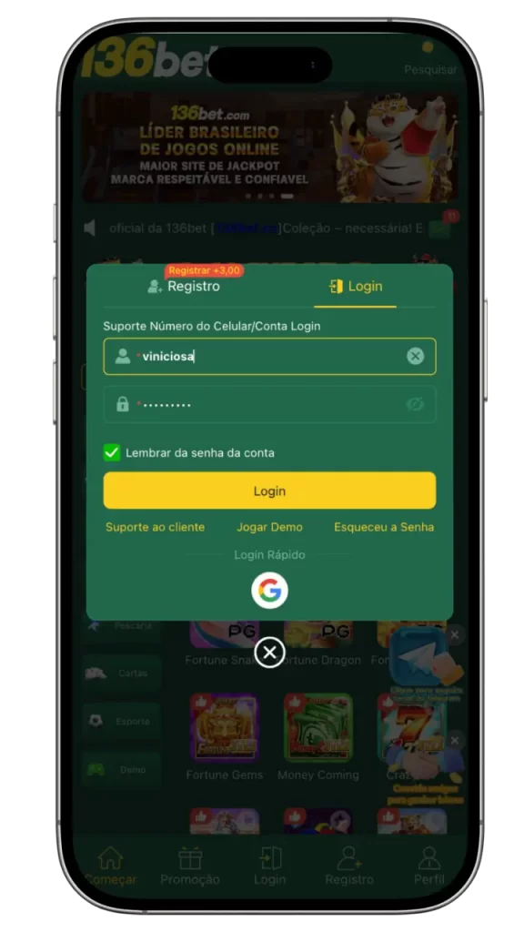 136bet login